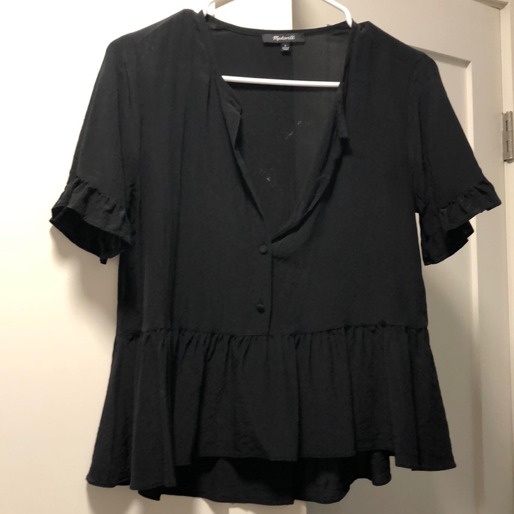 Madewell loose fit peplum blouse - runs small